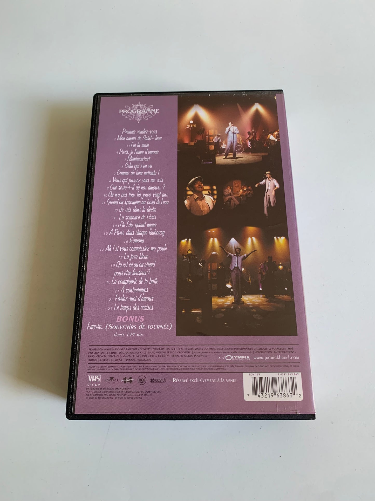 Patrick Bruel - Entre-Deux - VHS 2002 Occasion