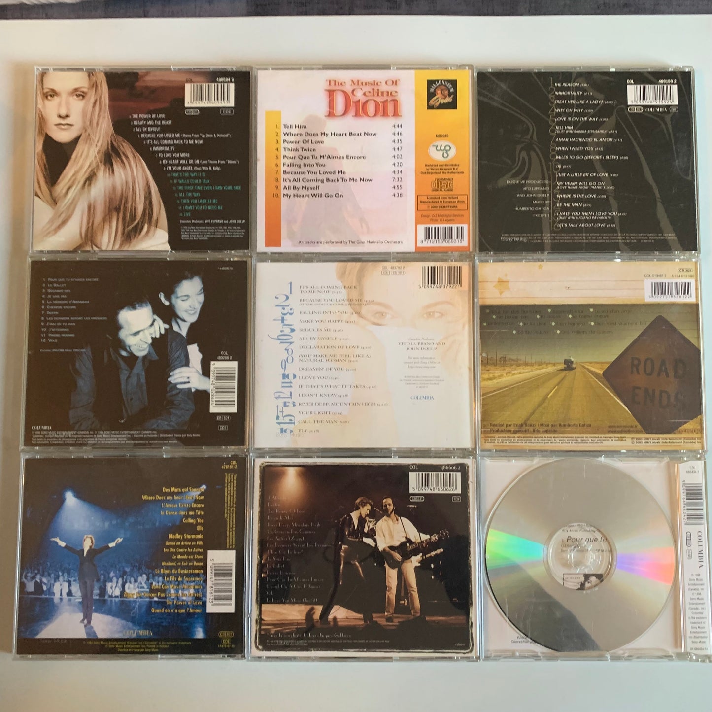 CD - Céline Dion - Lot 8 Album + 1 Maxi Single - Occasion