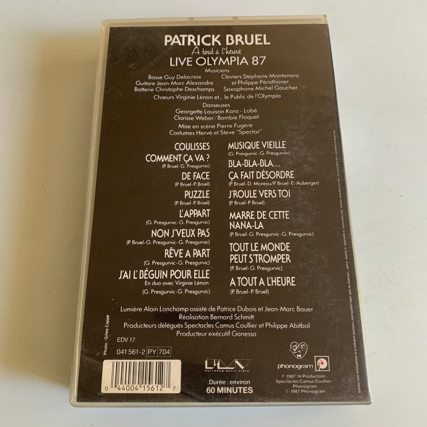 Patrick Bruel - En Concert - À tout à l’Heure - VHS 1987 Occasion