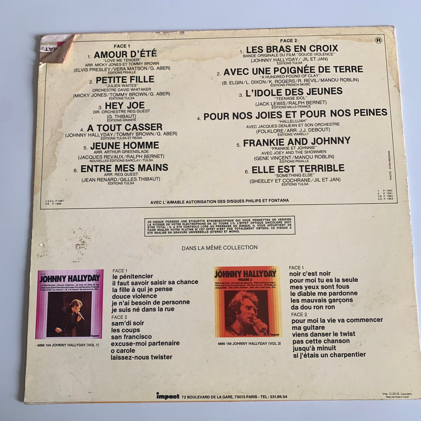 Johnny Hallyday - Volume 2 - LP Occasion