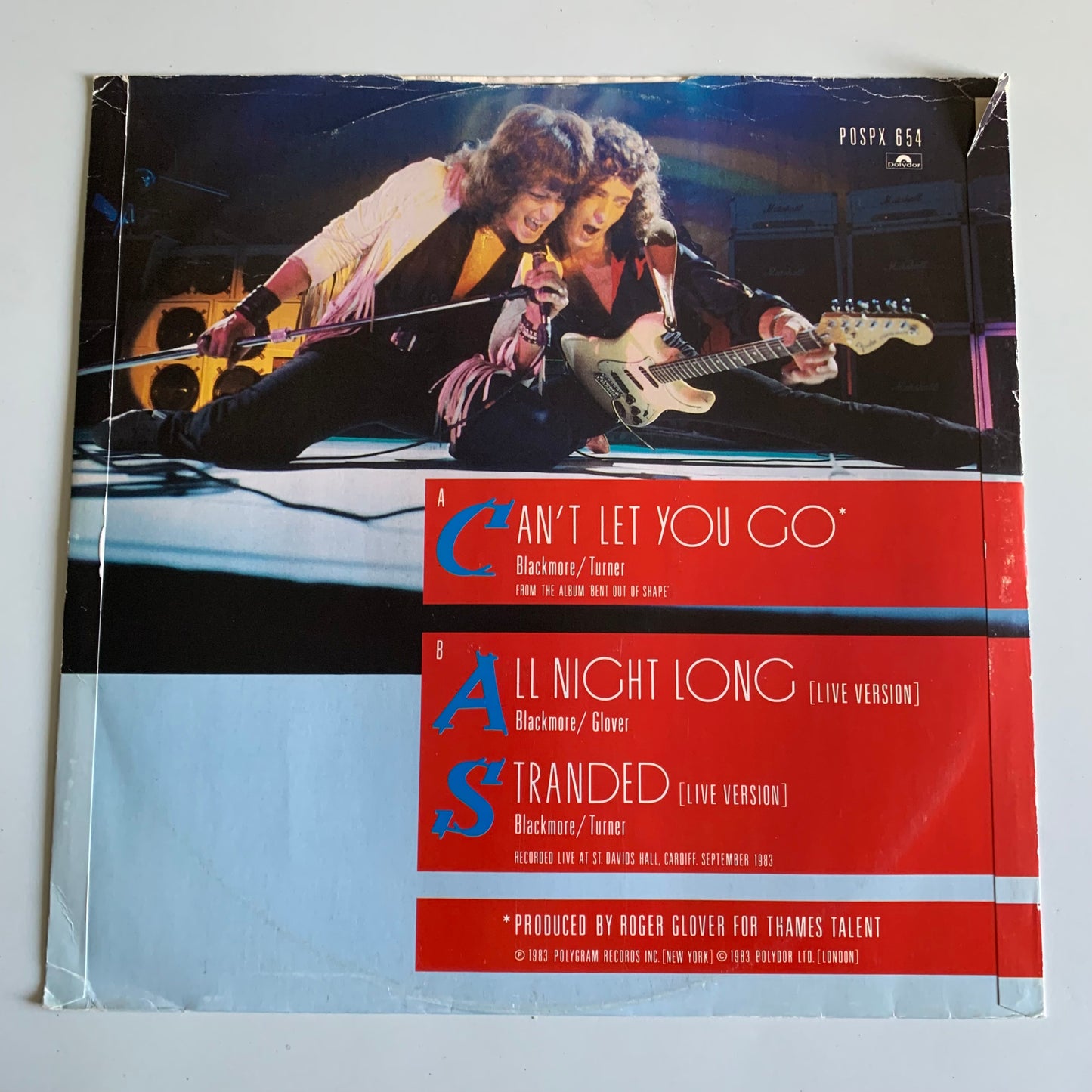 Rainbow - Can't Let You Go - Single 1983