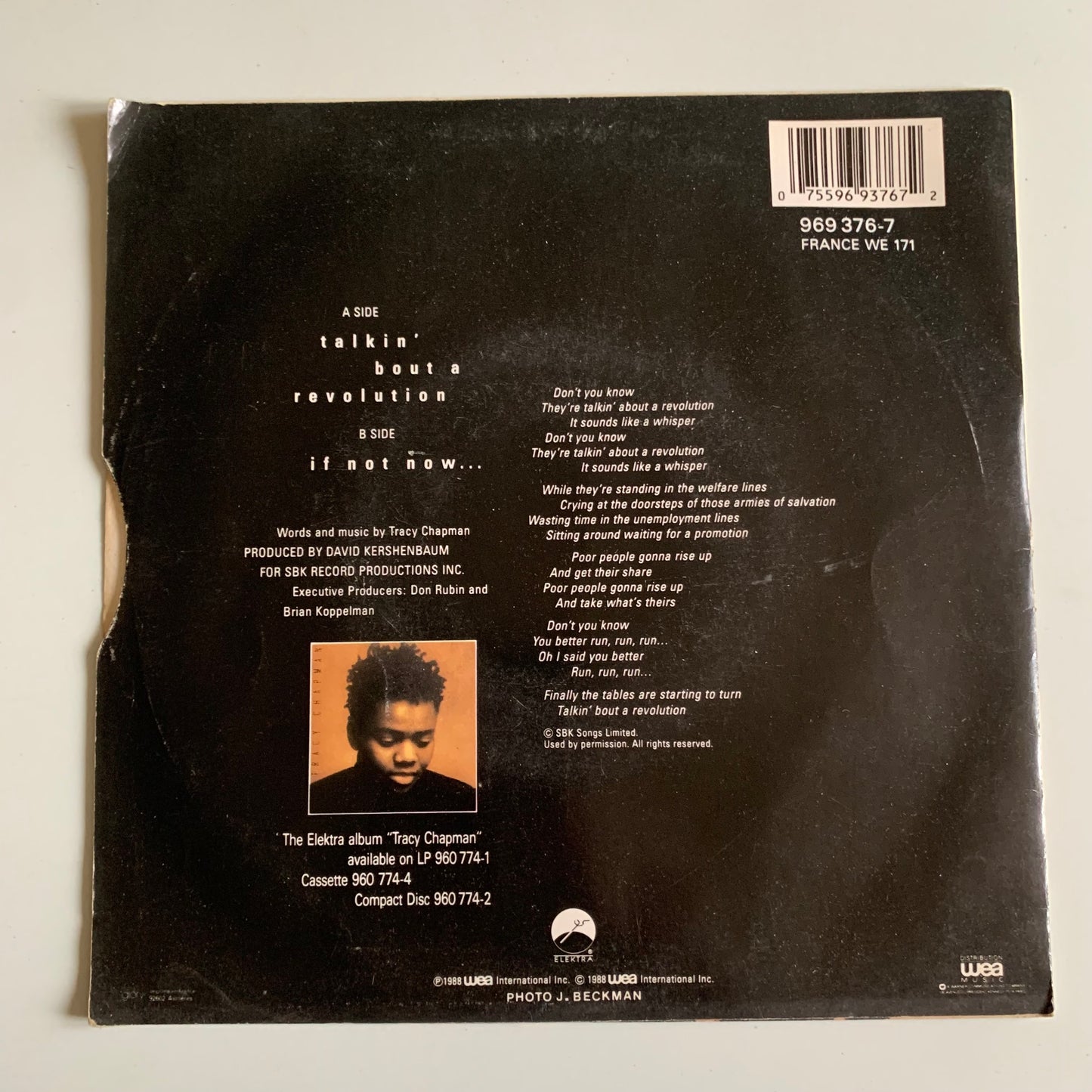Tracy Chapman - Talkin' Bout A Revolution - Single 1988 Occasion