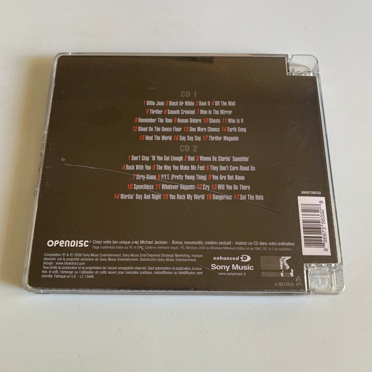 CD - Michael Jackson - King Of Pop - The French Fan’s Sélection - 2008 Occasion