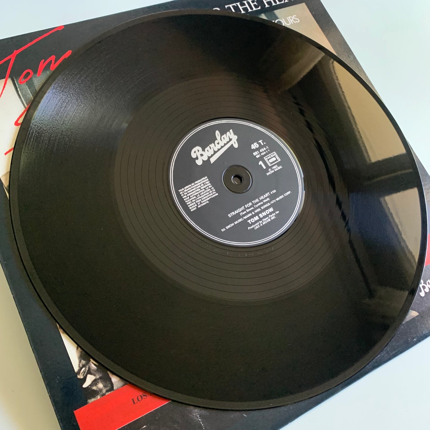 Tom Snow - Straight For The Heart - Maxi 45t. 1984 Occasion