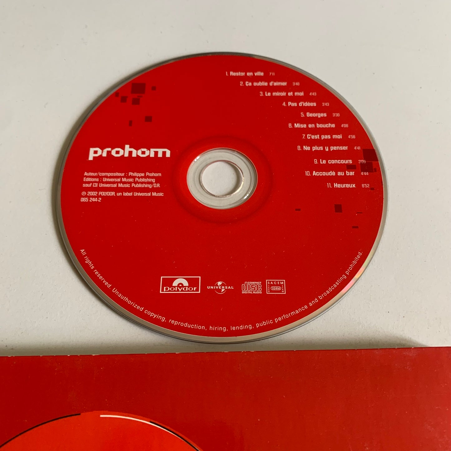 CD - Prohom - Prohom - 2002 Occasion