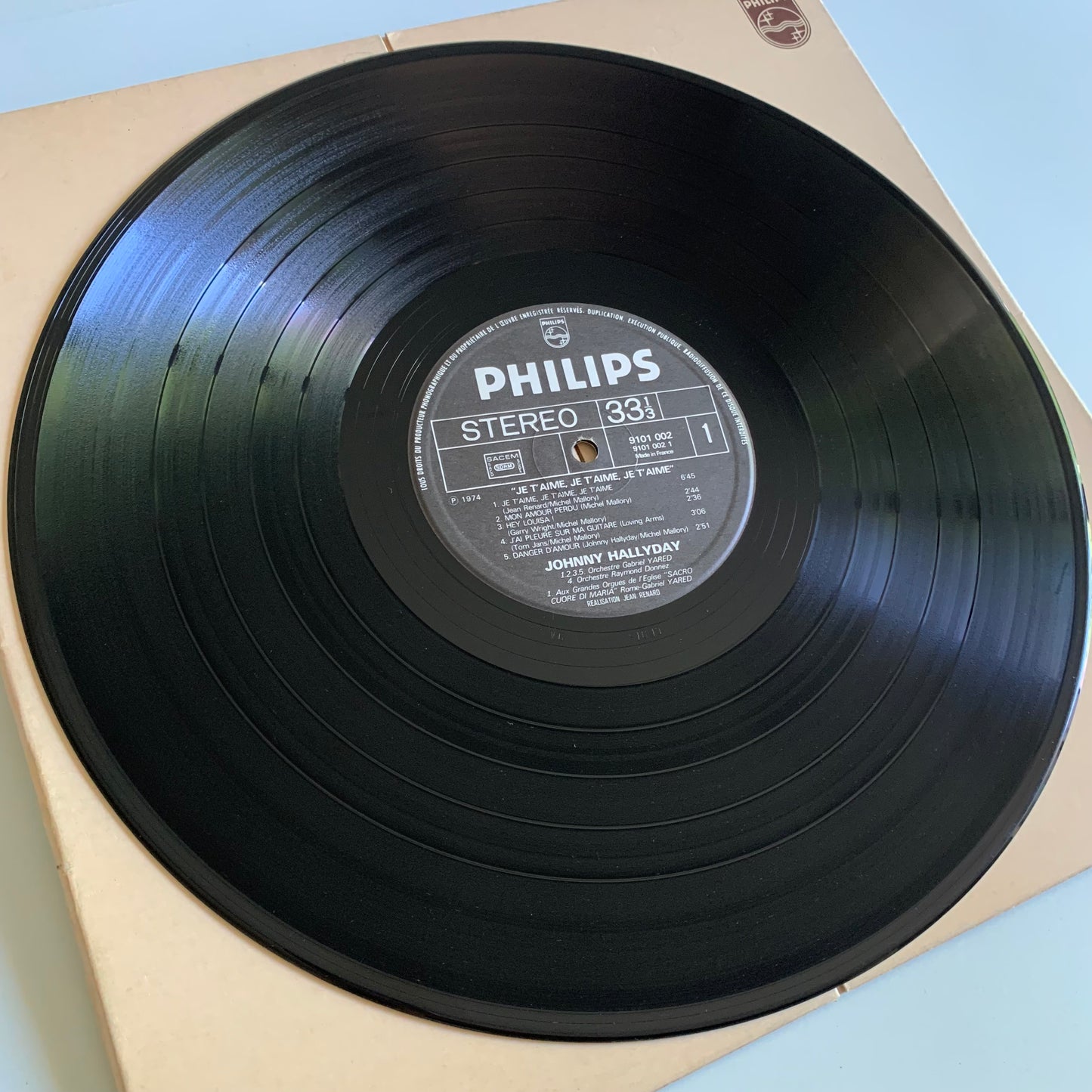 Johnny Hallyday - Je T'aime, Je T'aime, Je T'aime - LP 1974 Occasion