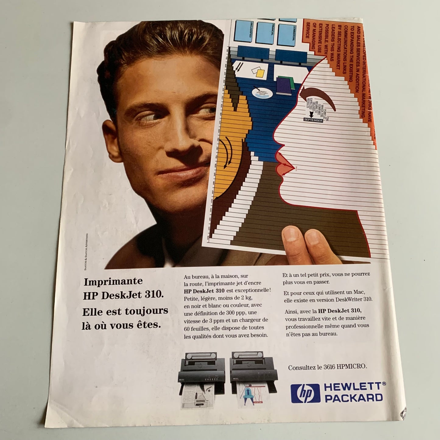 Affiche Originale Stephan Eicher - Concert Janvier 1994 - Page de Magazine 30x23cm