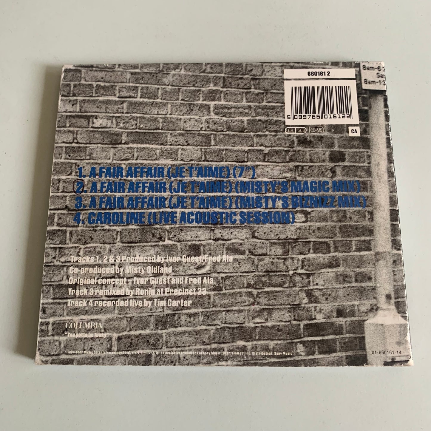 CD - Misty Oldland - A Fair Affair (Je T'aime - Maxi Single 1994 Occasion