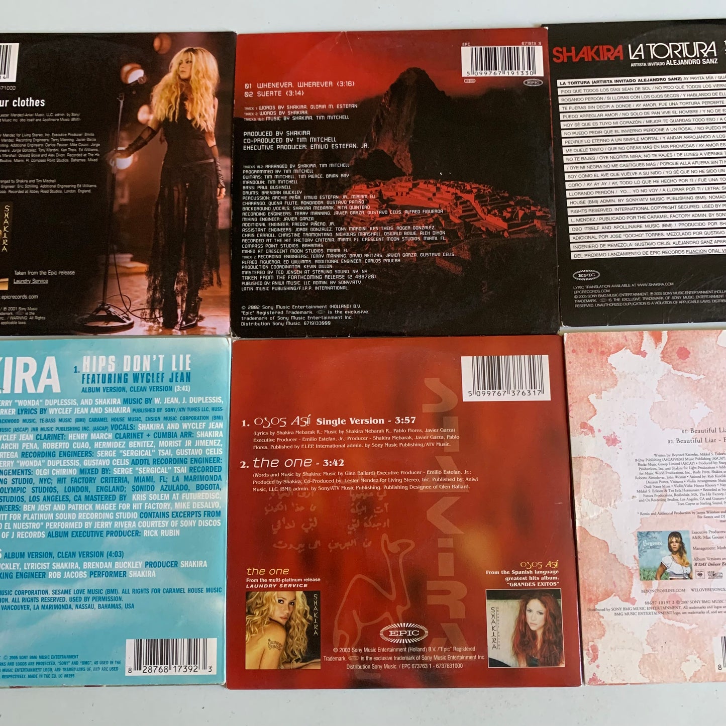 Lot 6 CD Single - Shakira
