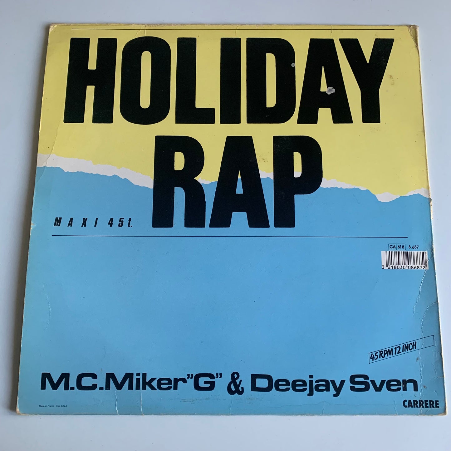 M.C. Miker ''G'' & Deejay Sven - Holiday Rap - Maxi 45t. 1986 Occasion