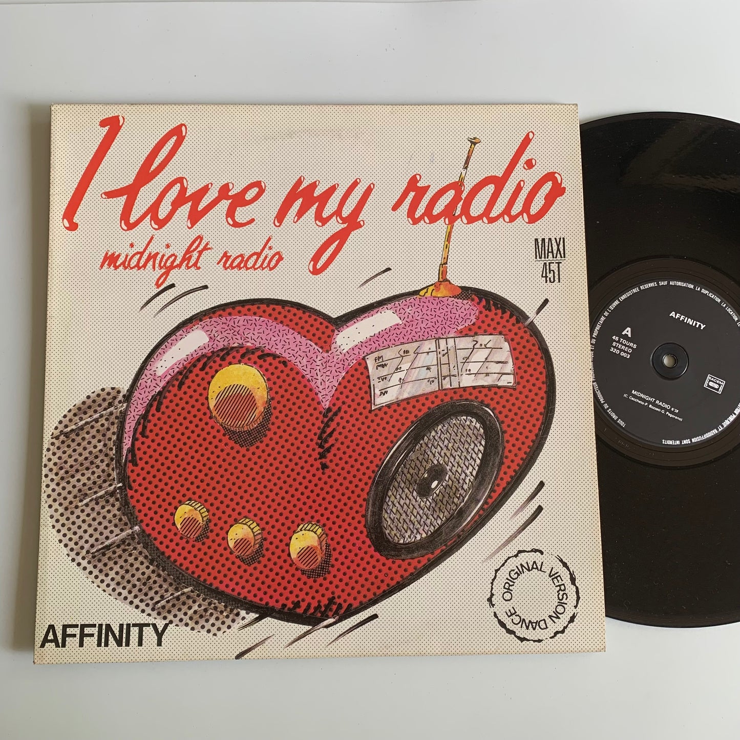 Affinity - I Love My Radio (Midnight Radio) (Original Version Dance) - Maxi 1985 Occasion