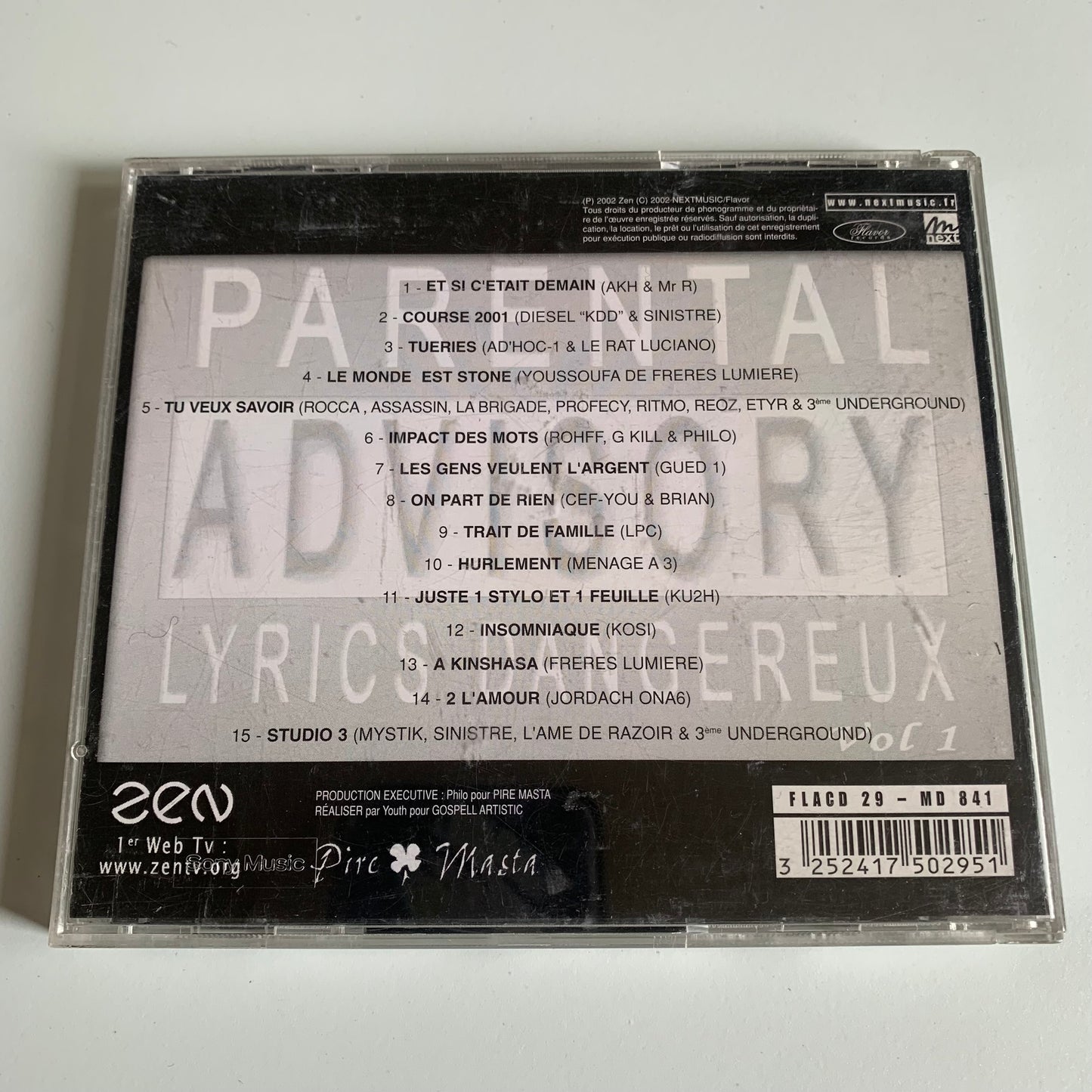 Variétés - Parental Advisory Lyrics Dangereux Volume 1 - 2002 Occasion