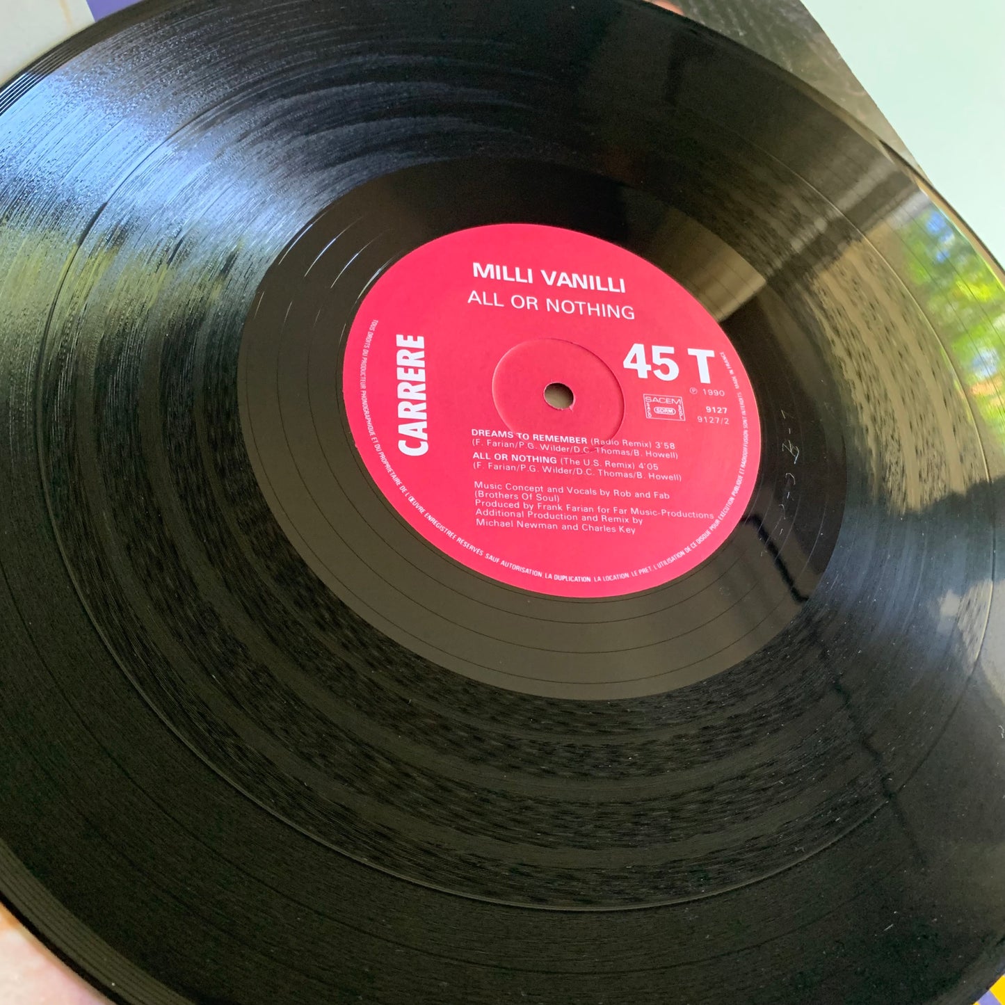 Milli Vanilli - All Or Nothing - Maxi 45t. 1990 Occasion