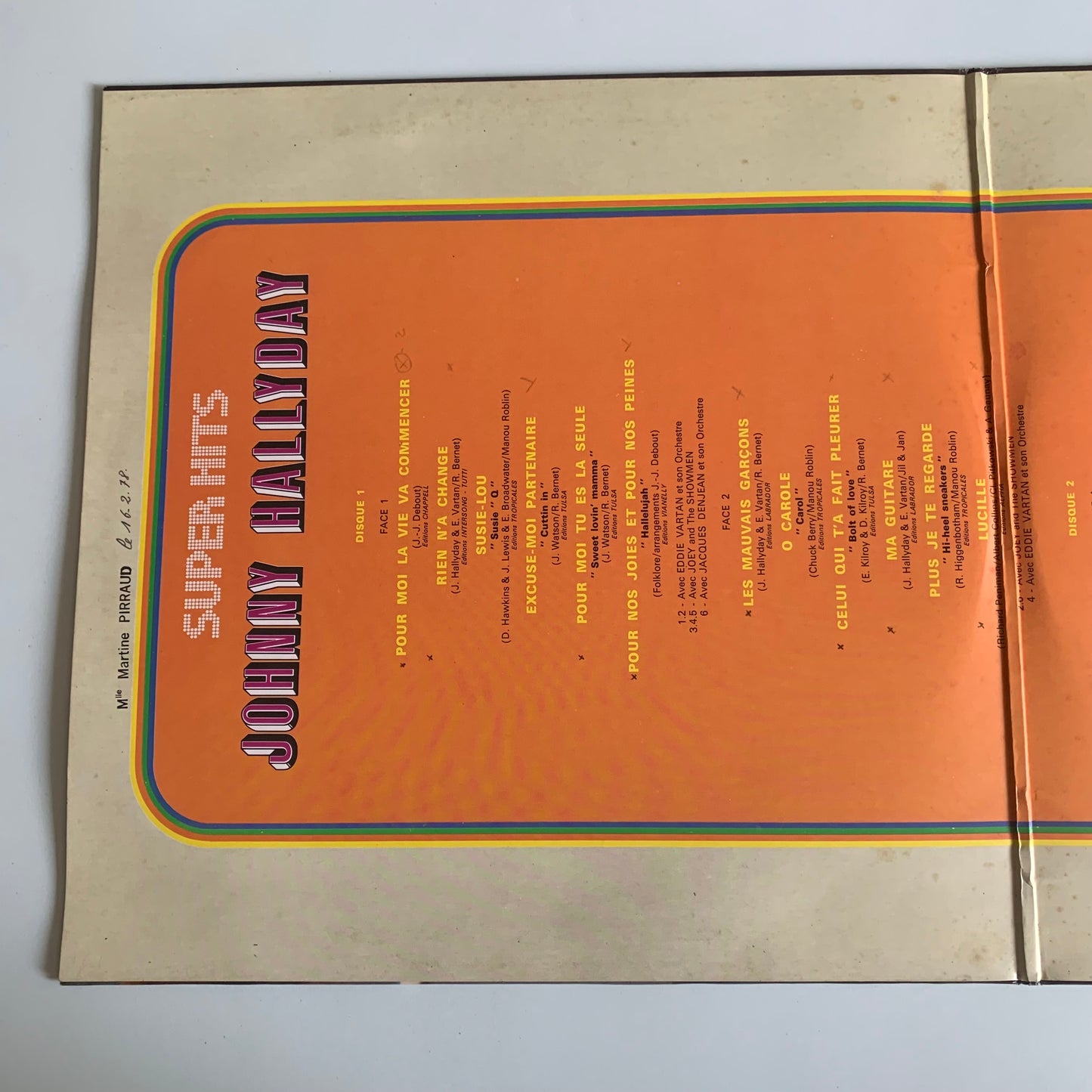Johnny Hallyday - Super Hits - Le Penitencier - Double LP Occasion