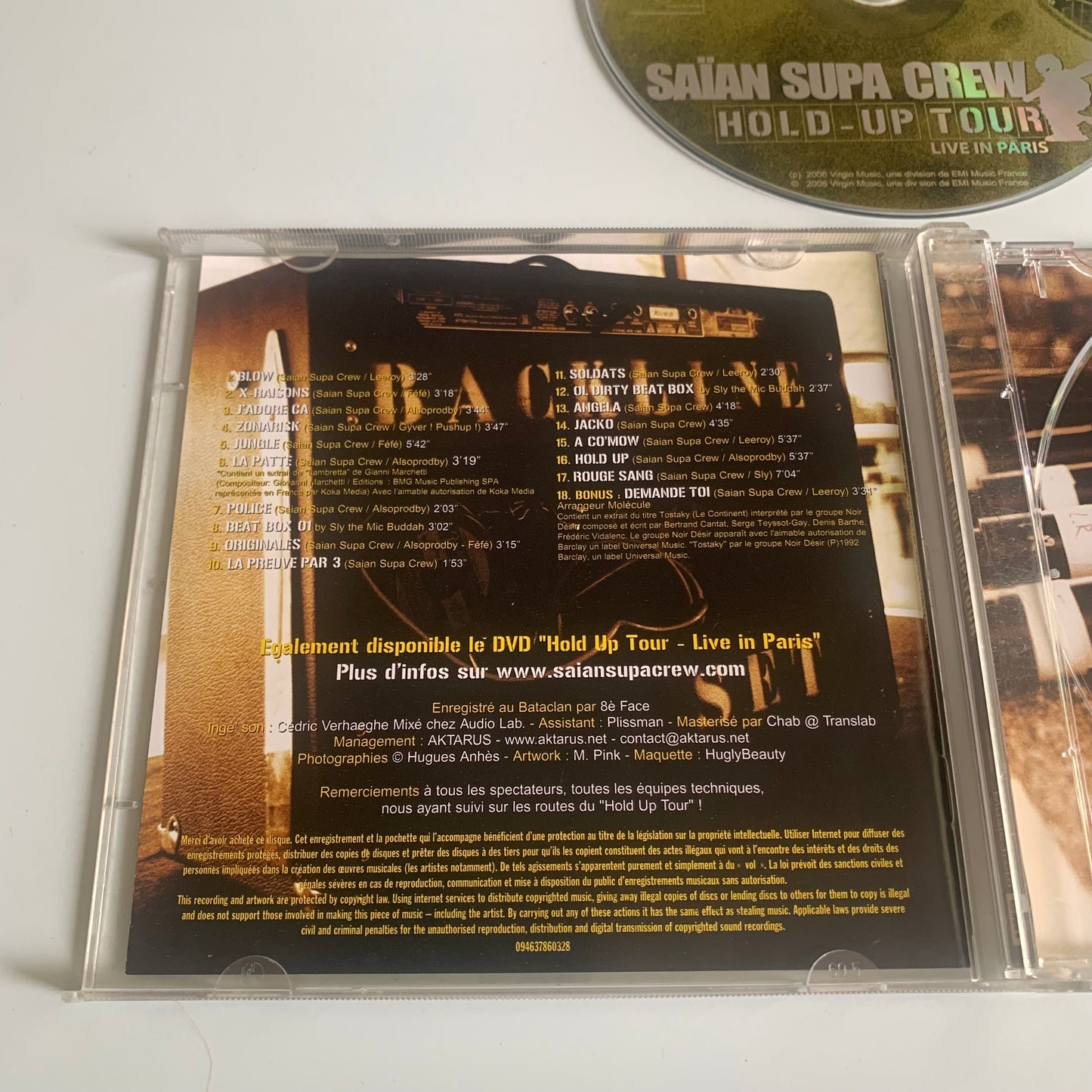 Saïan Supa Crew - Hold-Up Tour Live In Paris - 2006 Occasion