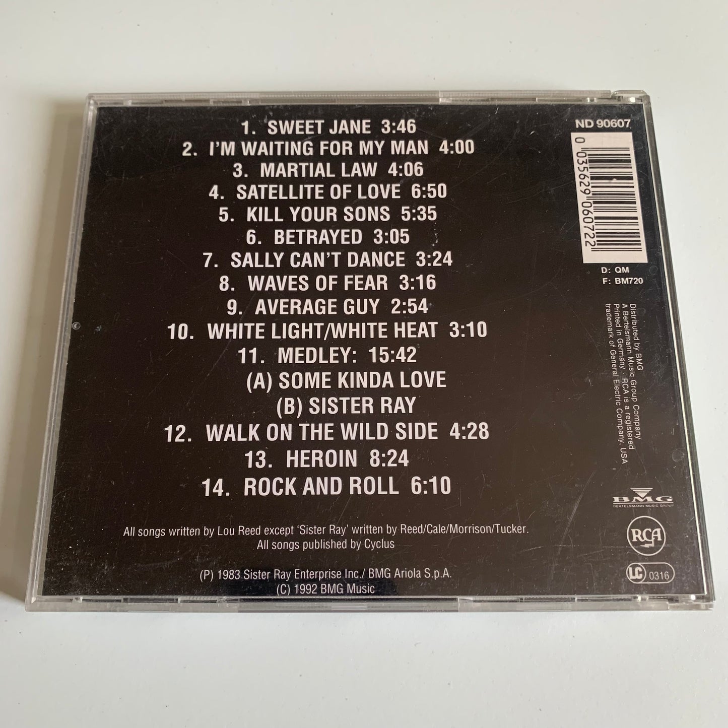 Lou Reed - Live In Italy - 1992 Occasion