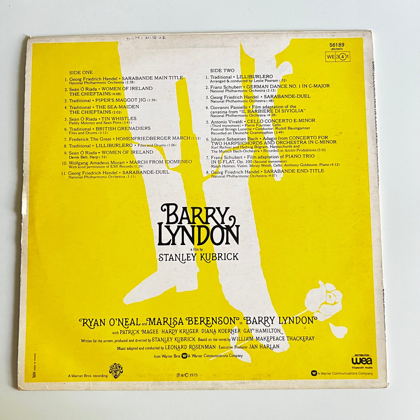 Barry Lyndon - (Music From The Soundtrack) - LP 1976