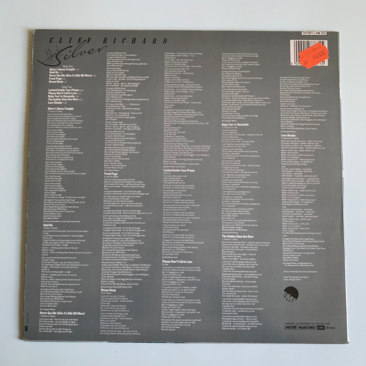 Cliff Richard - Silver - LP 1983