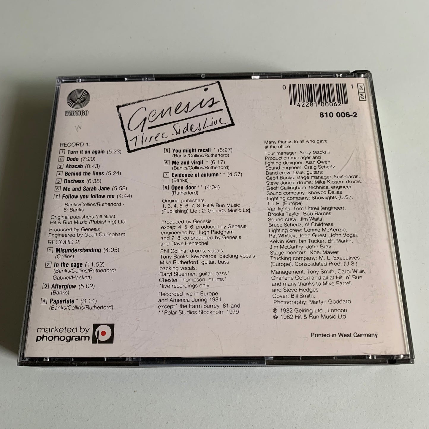 Genesis - Three Sides Live - 1984 Occasion