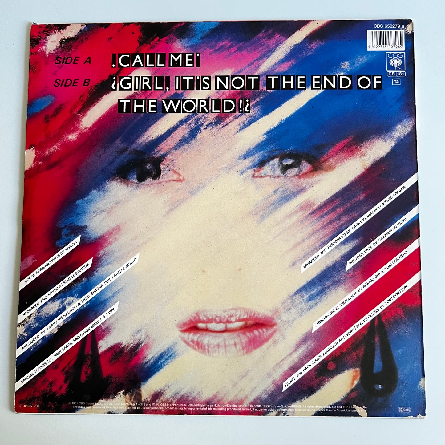 Spagna - Call Me - Maxi Single 1987