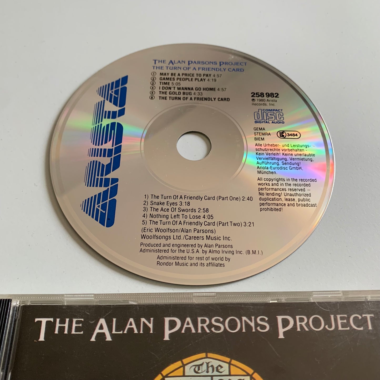 CD - The Alan Parsons Project - Turn Of A Friendly Card - 1984 Occasion