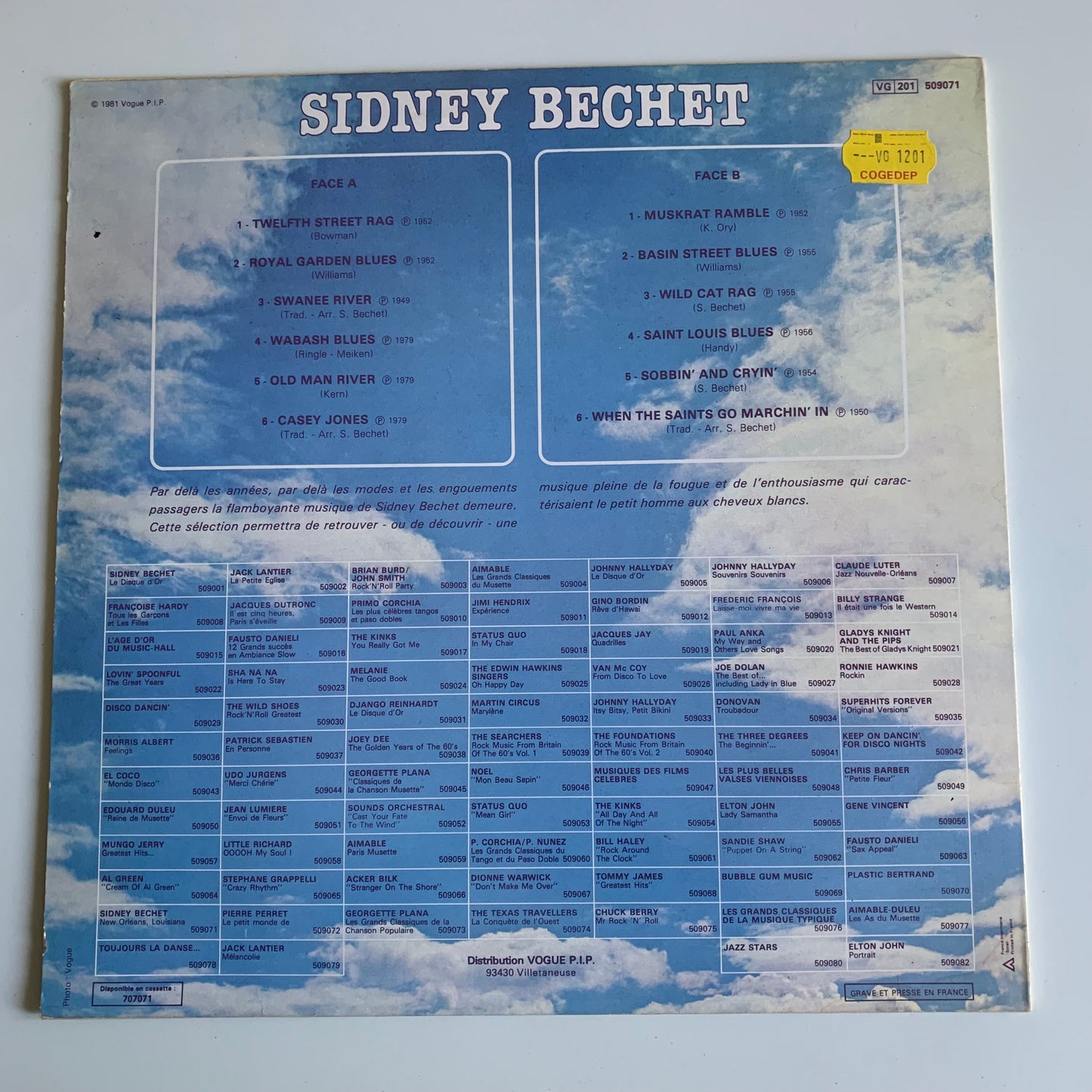 Sidney Bechet - New-Orleans, Louisiana - 33 tours 1981 Occasion