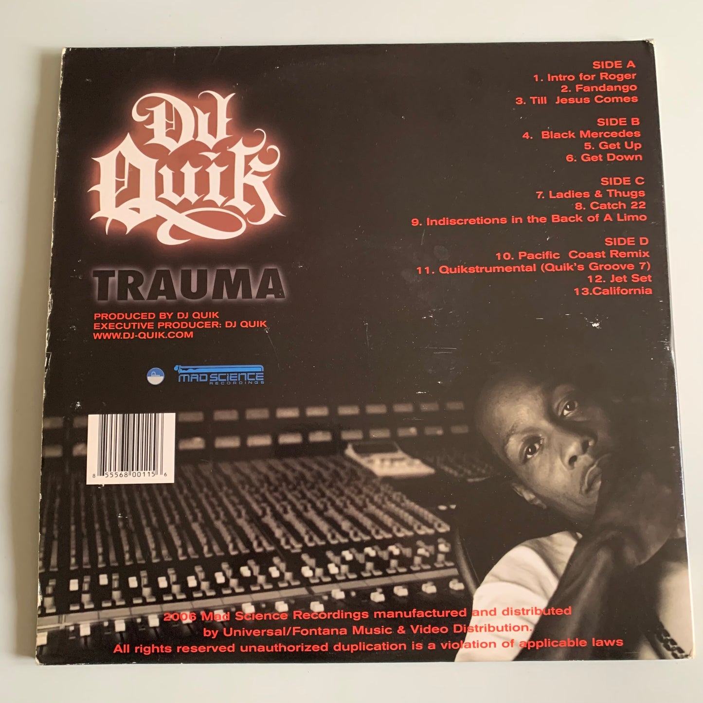 DJ Quik - Trauma Instrumentals - Double LP 2006
