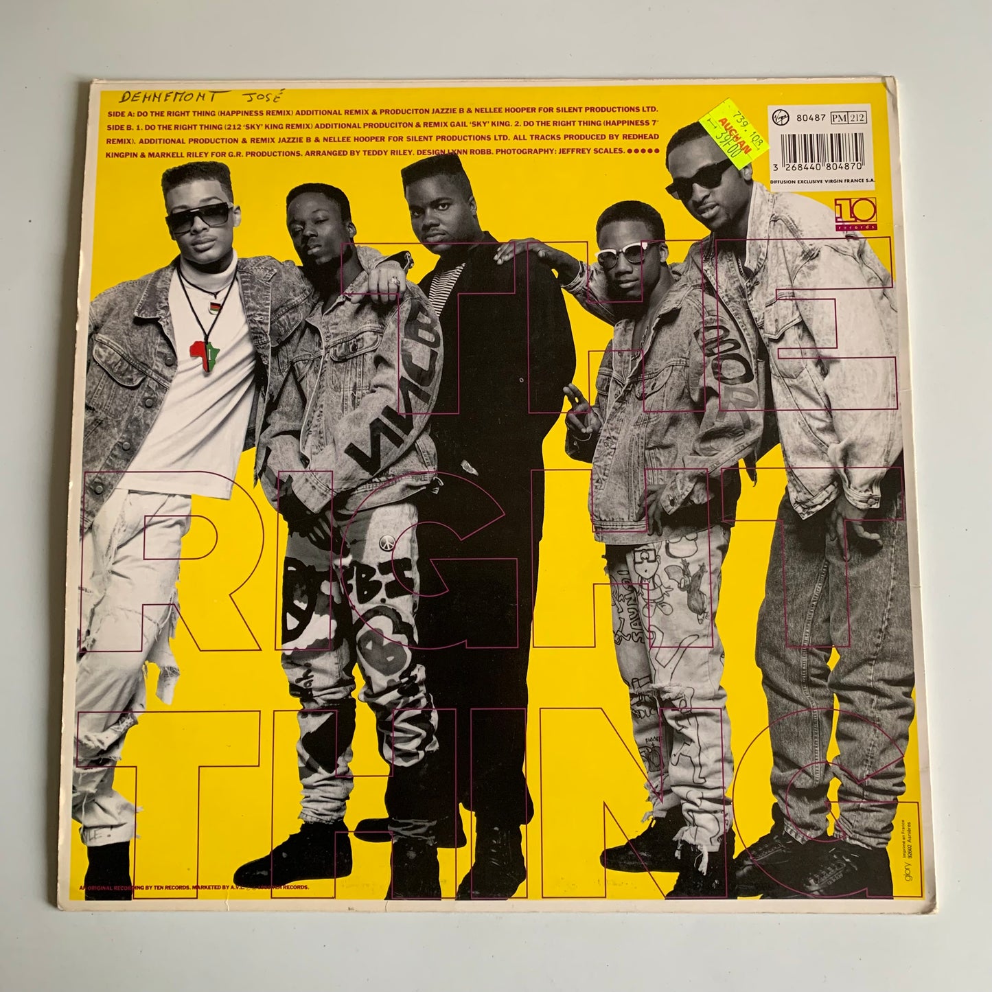 Redhead Kingpin And The FBI - Do The Right Thing (The Happiness Remix) - Single 1989