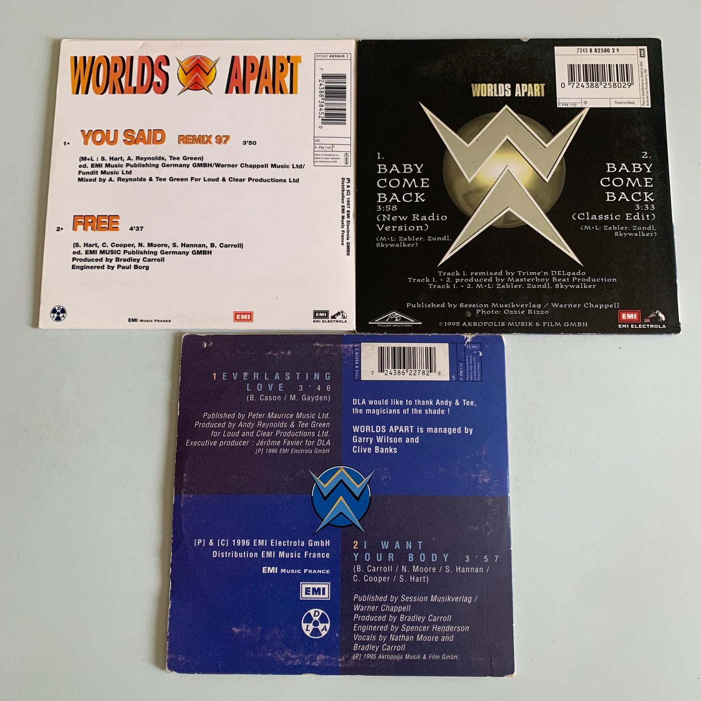 Lot CD - Worlds Apart - Everlasting Love - Baby Come Back - You Said - Single Occasion