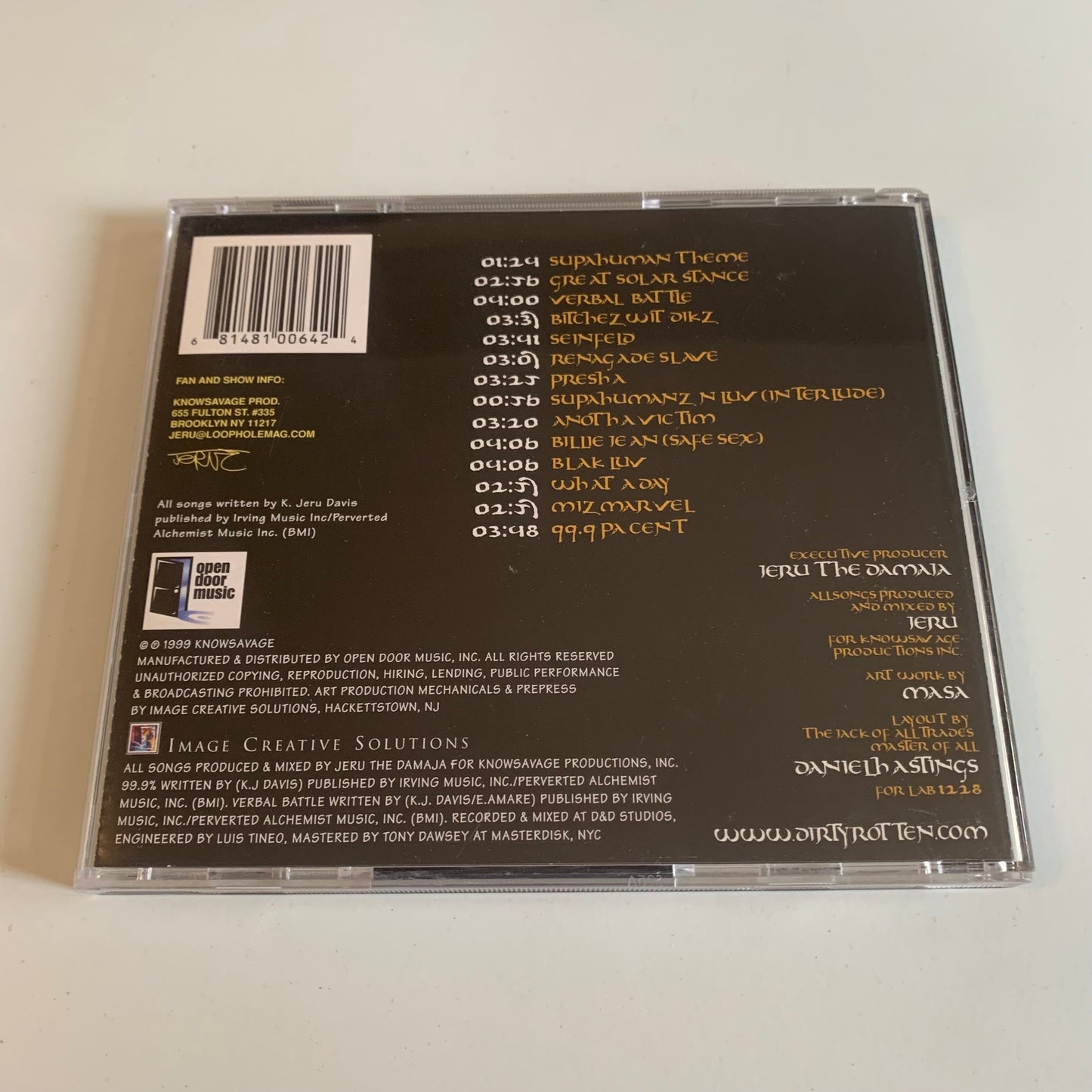CD - Jeru The Damaja - Heroz 4 Hire - 1999 Occasion