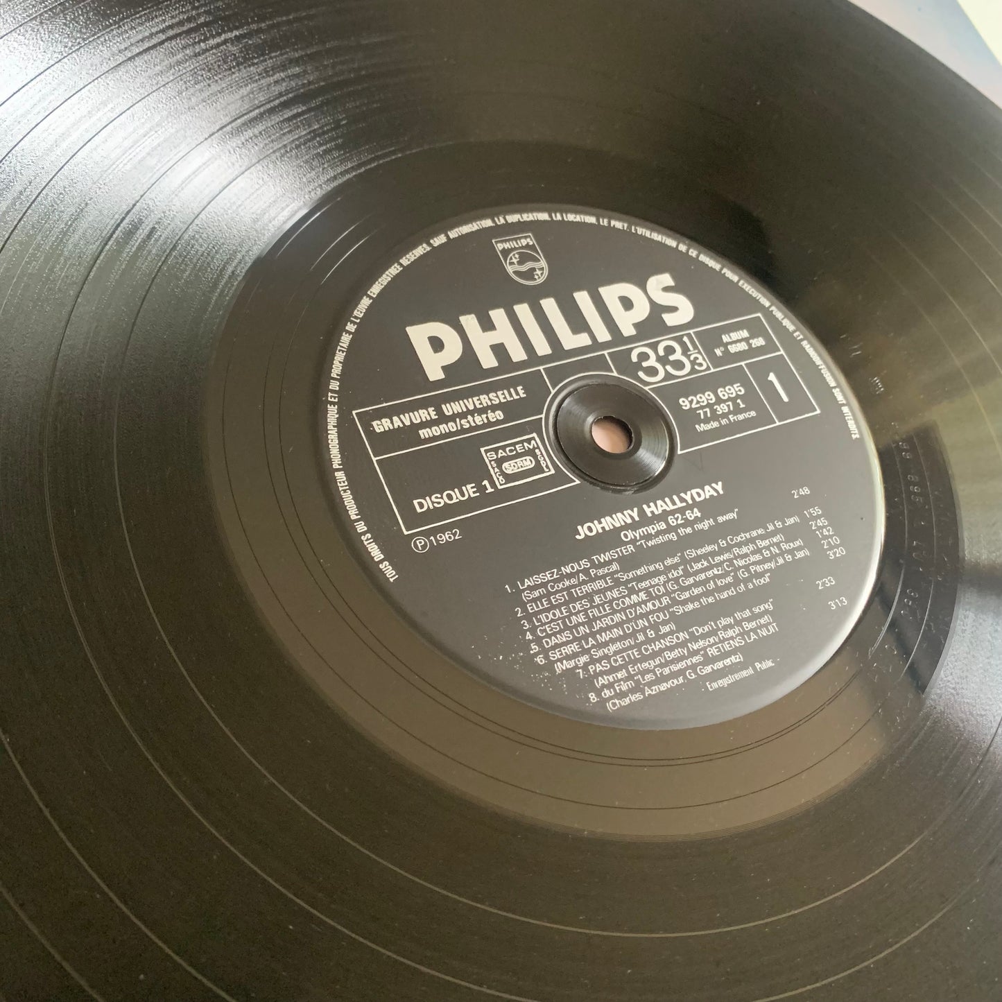 Johnny Hallyday - Olympia 1962 et 1964 - Double LP 1976 Occasion
