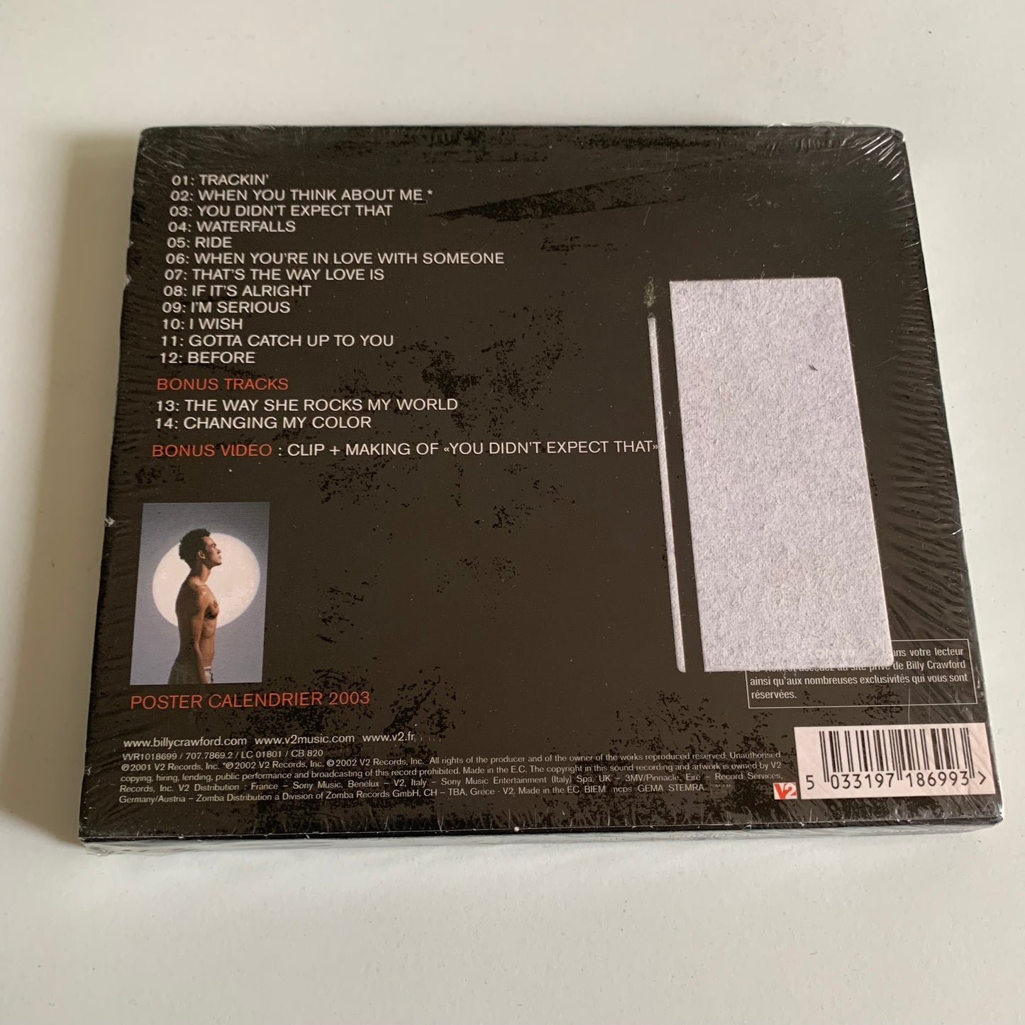 CD - Billy Crawford - Ride - 2002 Neuf sous Blister