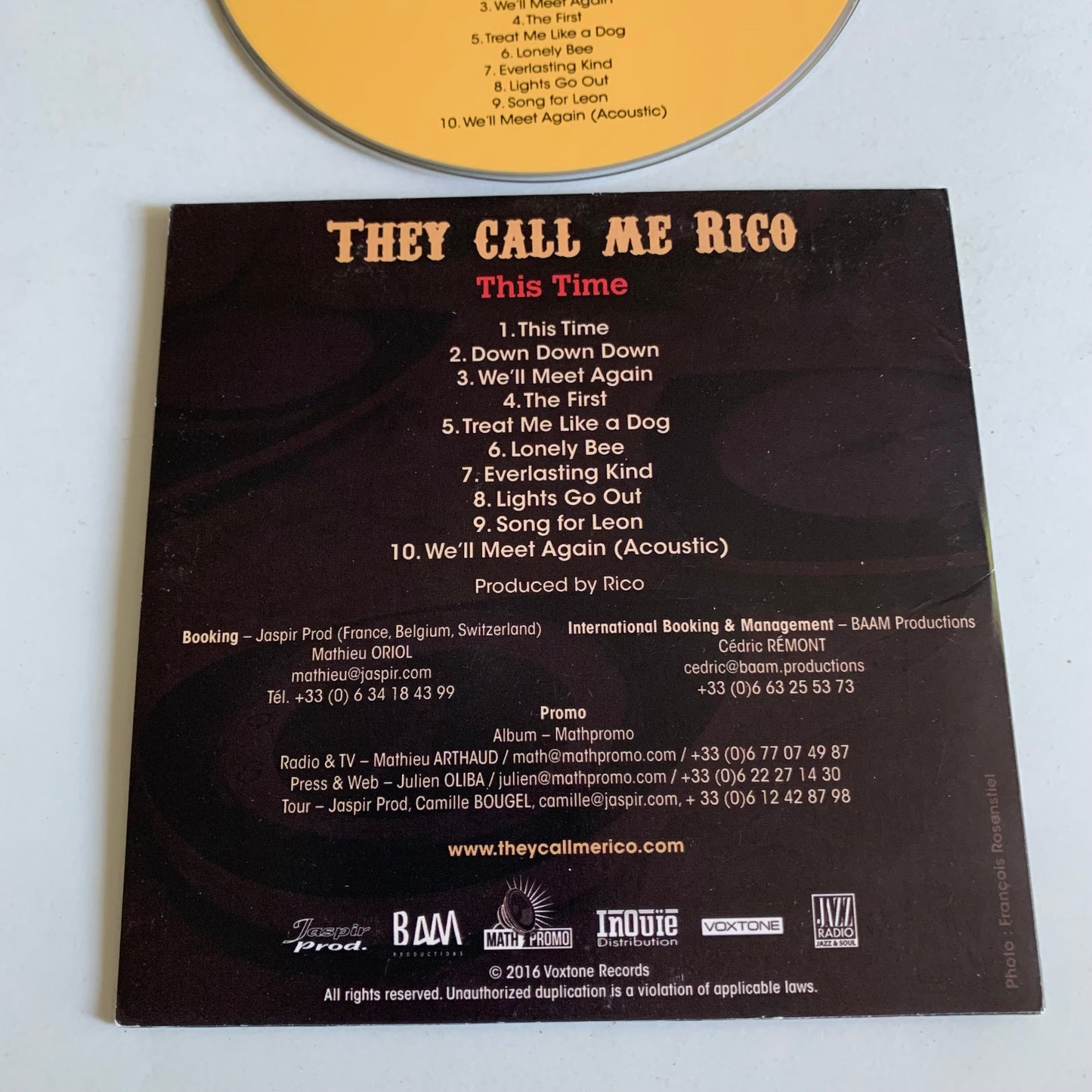 CD - They Call Me Rico - This Time - Single Promo 2016 Occasion