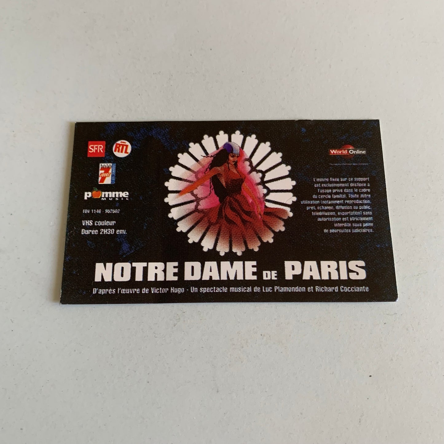Notre Dame De Paris - Notre Dame De Paris (Enregistrement Public Palais Des Congrès Paris) - VHS 1999 Occasion
