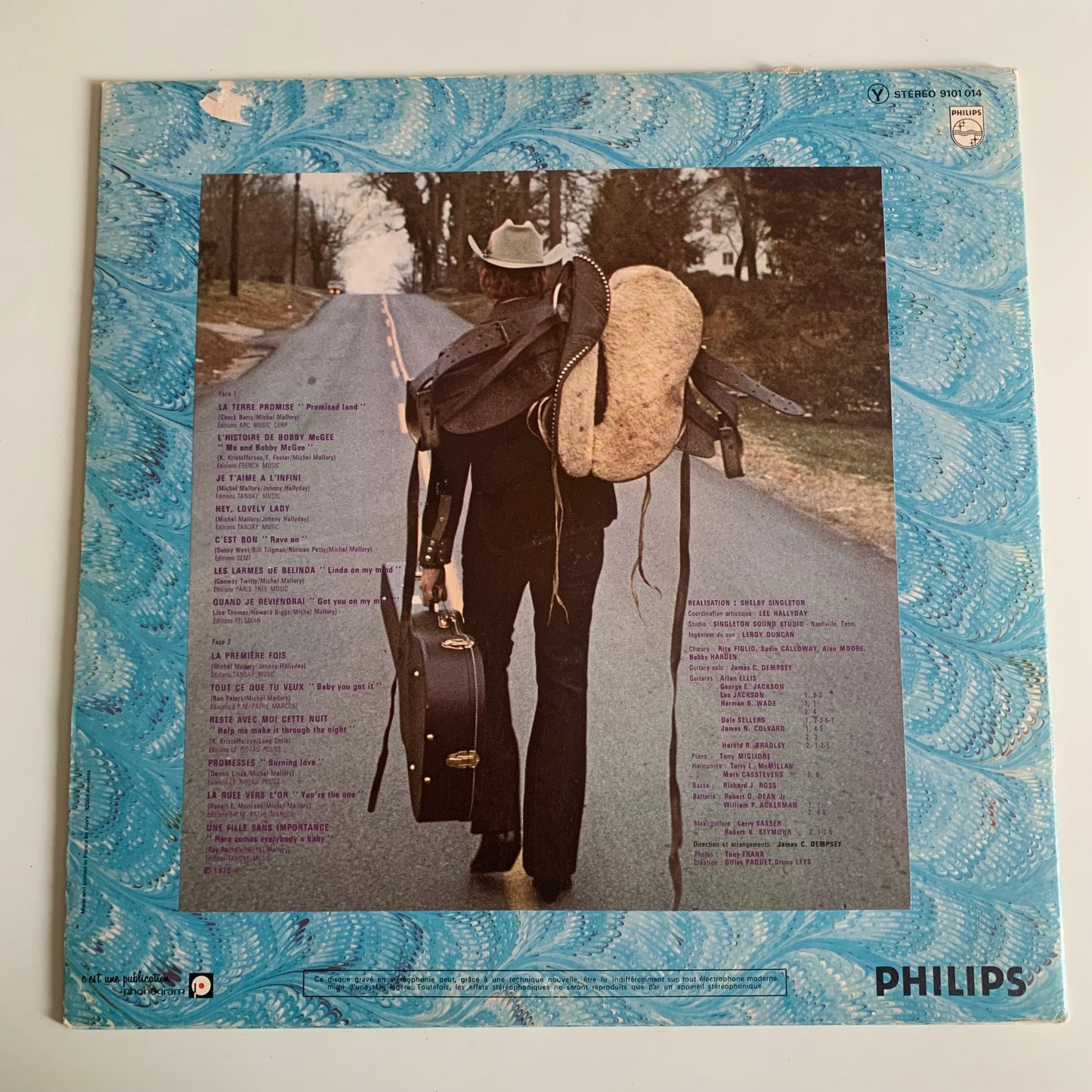 Johnny Hallyday - La Terre Promise - LP 1975 Occasion