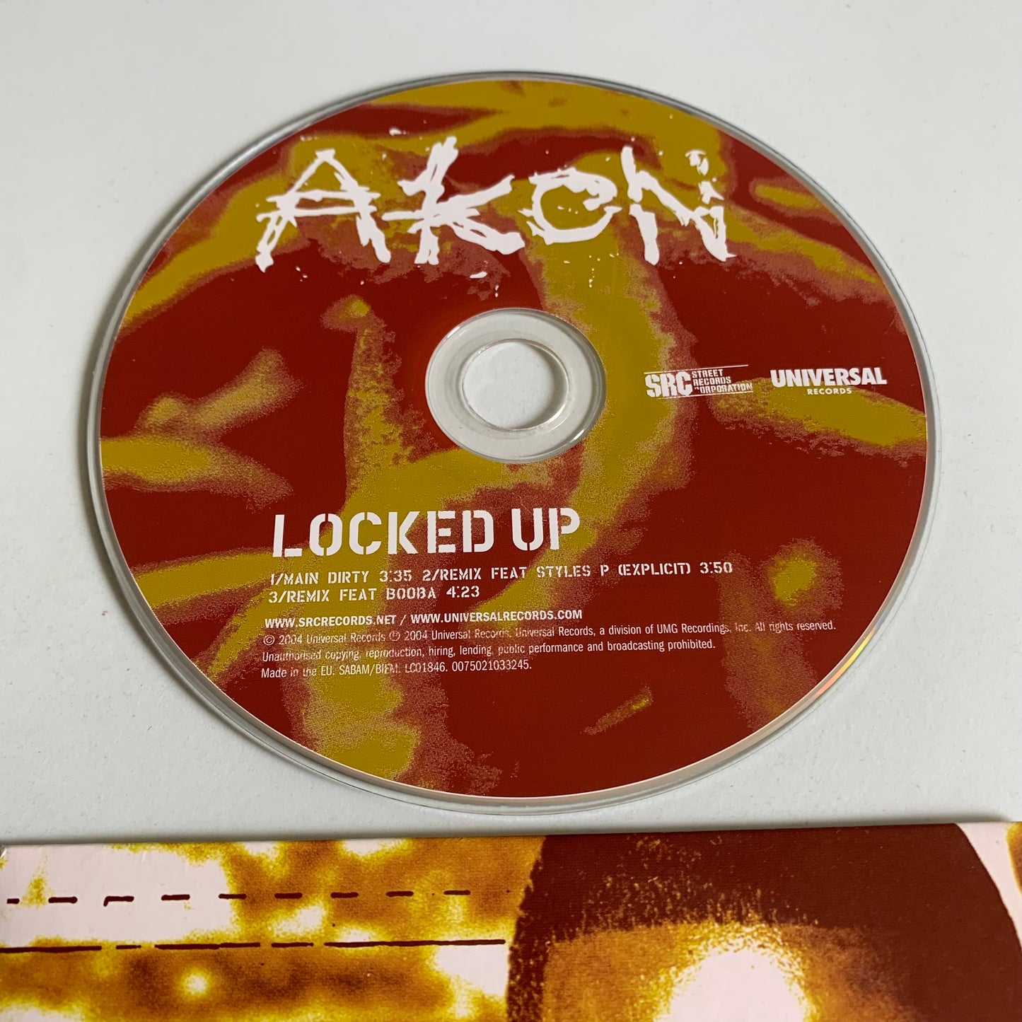 CD - Akon Feat Booba - Locked Up - Single 2004 Occasion
