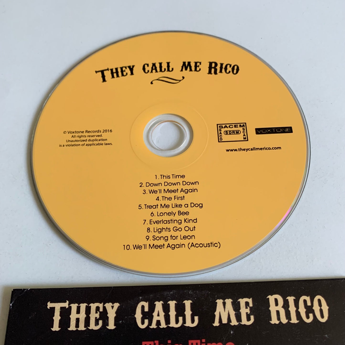CD - They Call Me Rico - This Time - Single Promo 2016 Occasion
