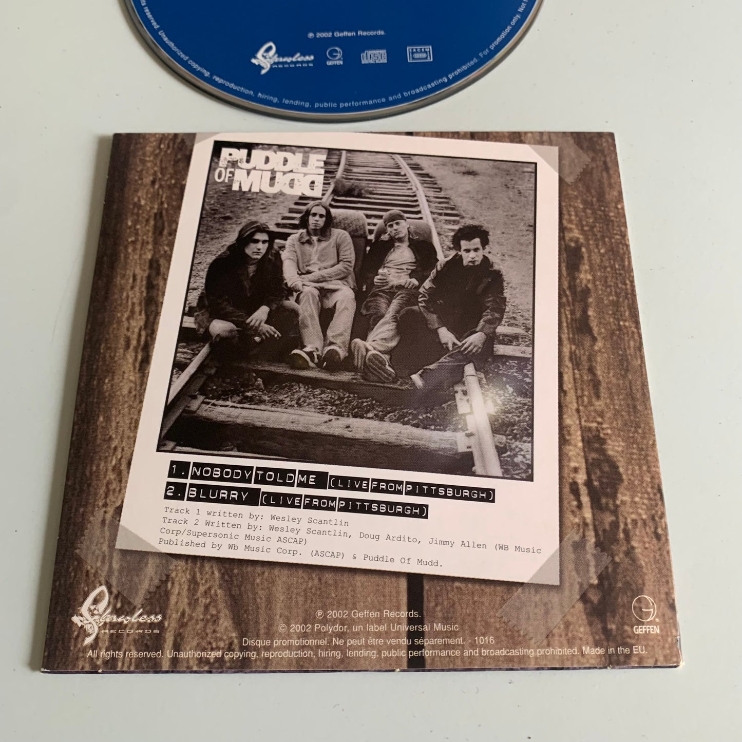 CD - Puddle Of Mudd - Come Clean - Promo 2002 Occasion