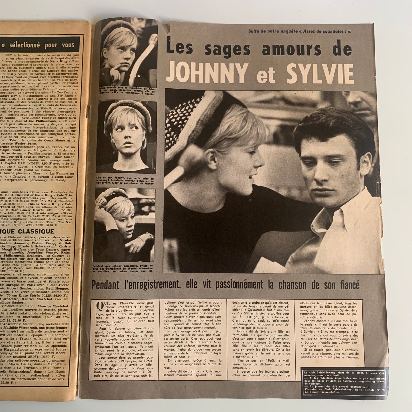 Johnny Hallyday - Magazine Ciné Monde - Numéro 1596 / 9 mars 1965