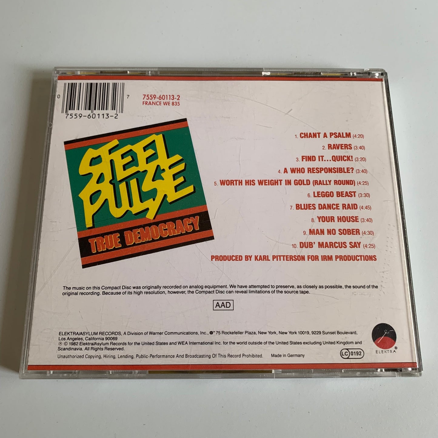 Steel Pulse - True Democracy - Occasion
