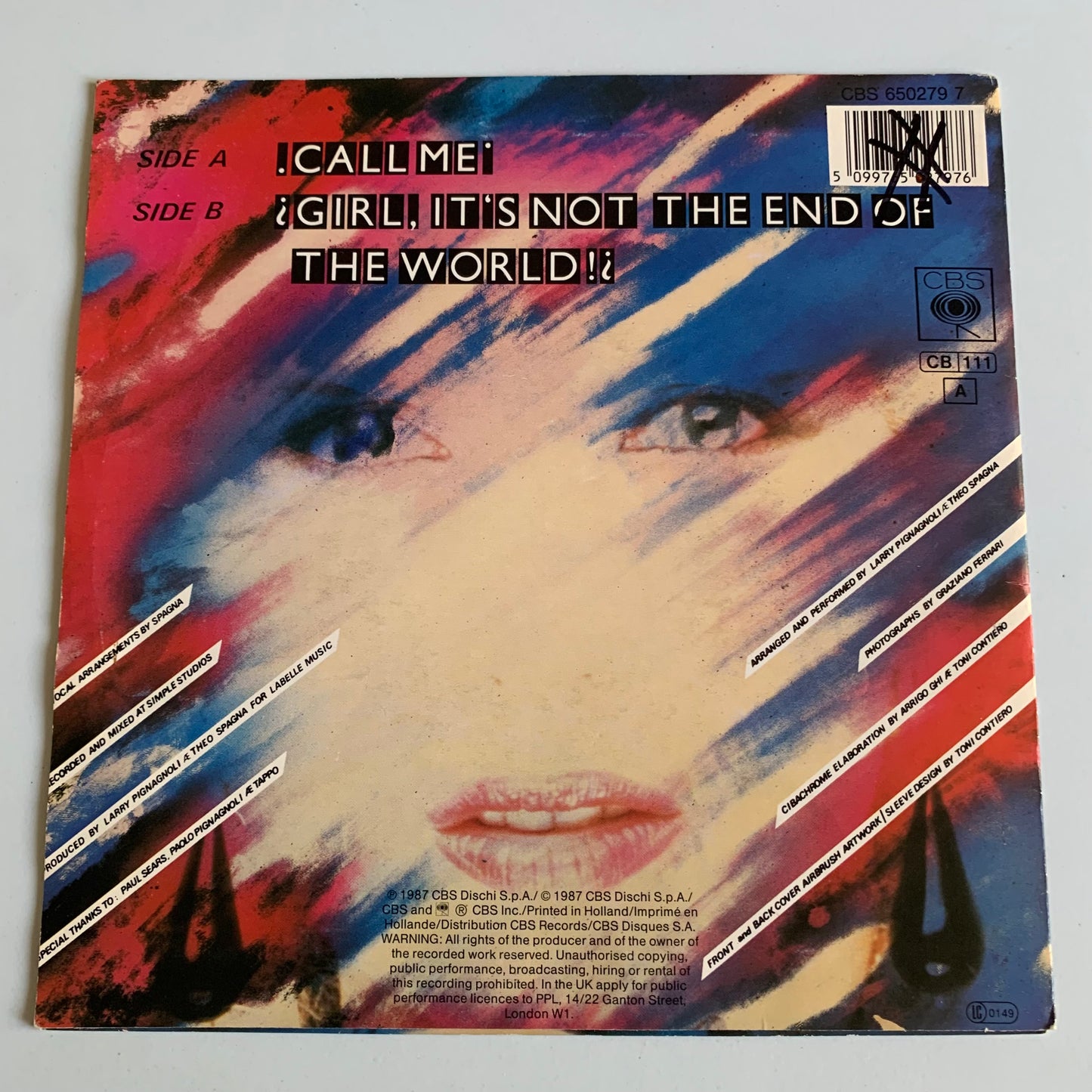 Spagna - Call Me - 1987 Occasion