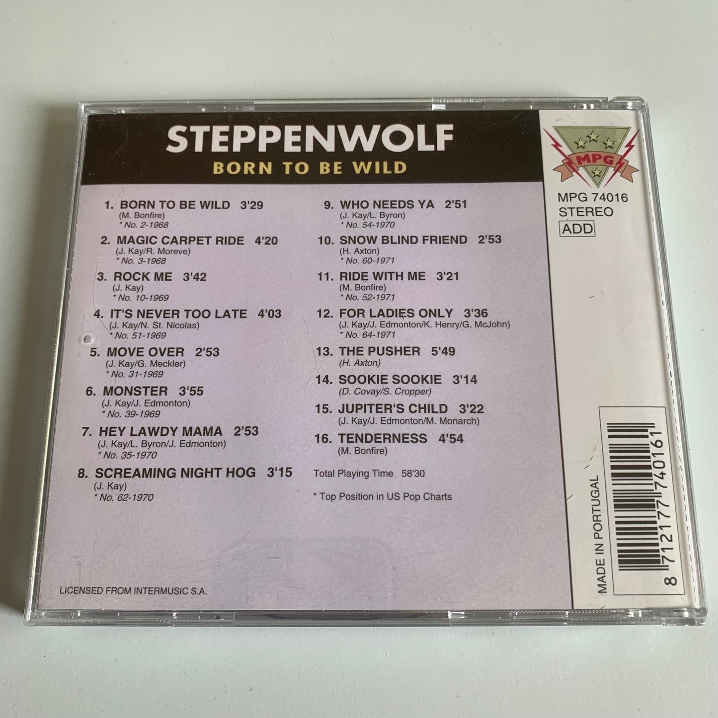 Steppenwolf - Born To Be Wild - 1993 Occasion