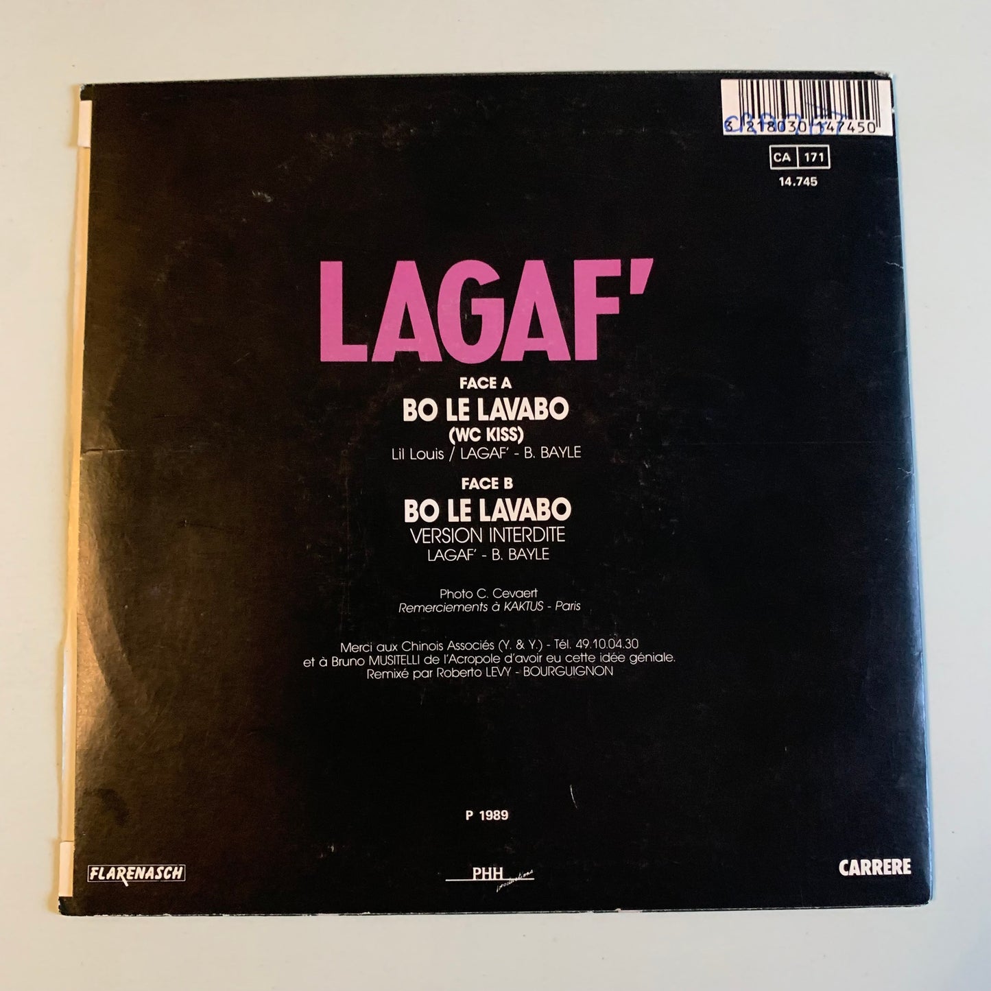 Lagaf' - Bo Le Lavabo - Single 1989 Occasion