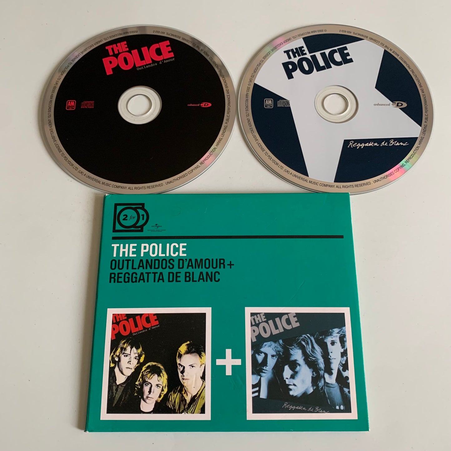 CD - The Police - Outlandos D'Amour + Reggatta De Blanc - 2009 Occasion