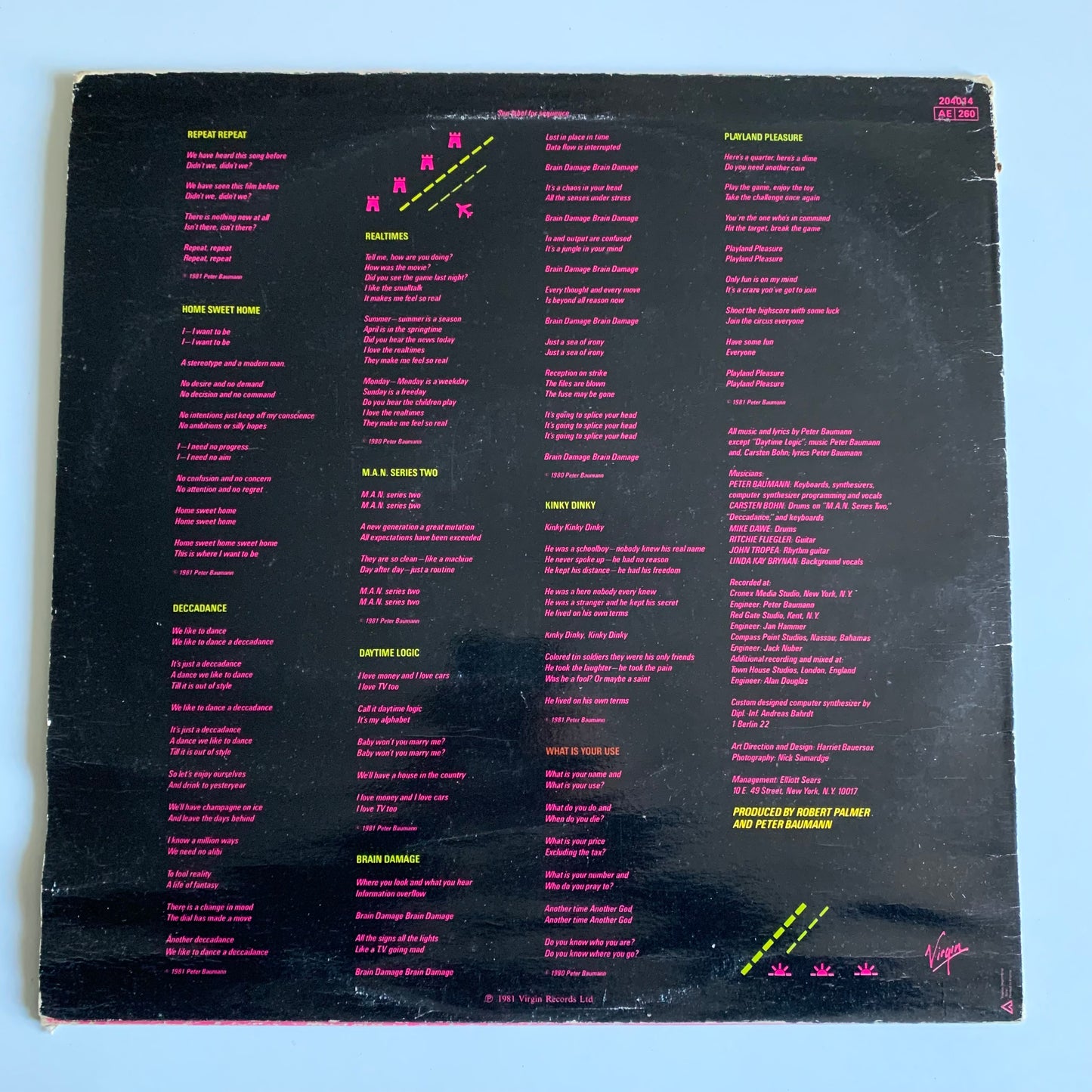 Peter Baumann - Repeat Repeat - LP 1981
