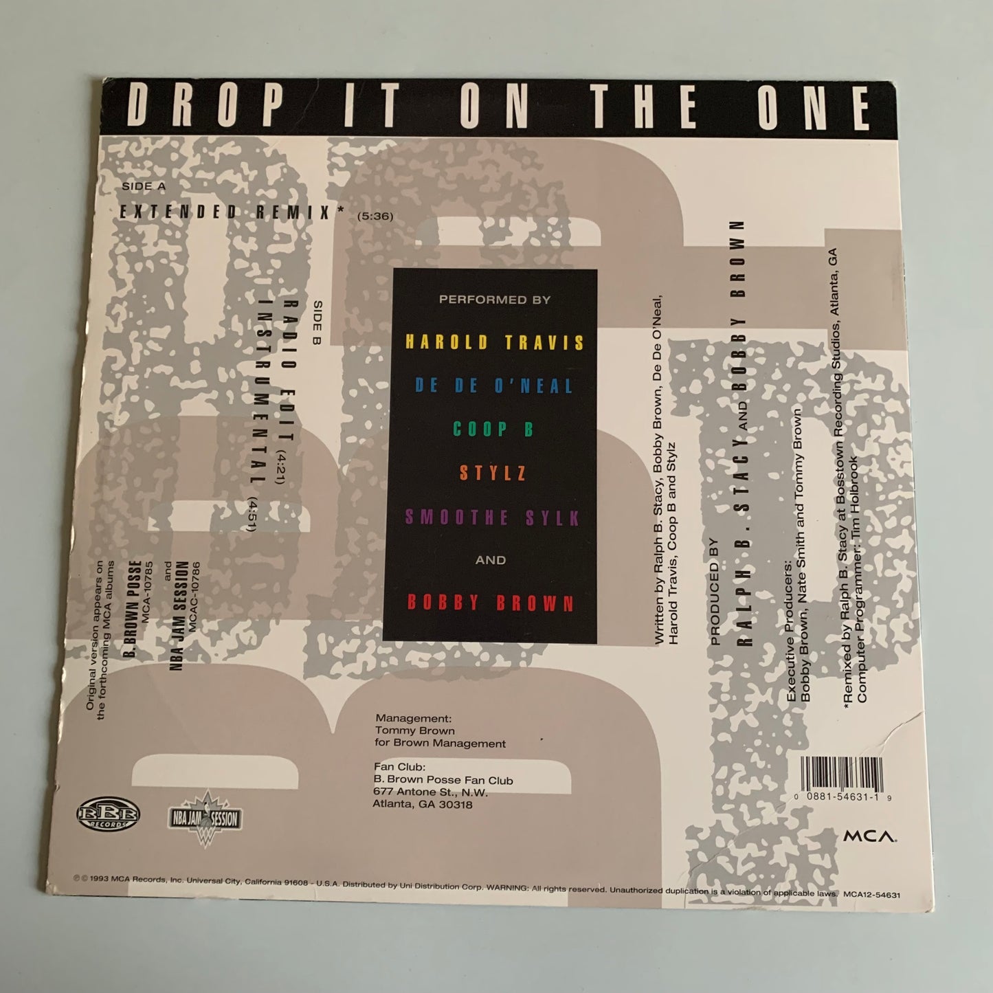 B. Brown Posse - Drop It On The One - Single 1993