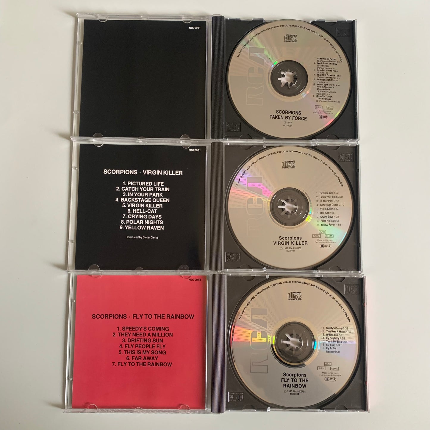 Coffret 3 CD - Scorpions - Virgin Killer - Fly To The Rainbow - Taken By Force - Occasion