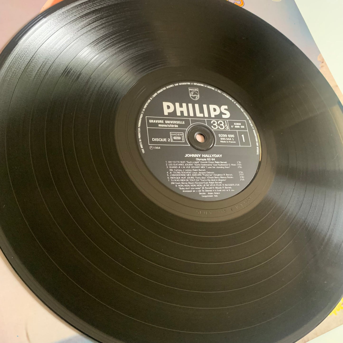 Johnny Hallyday - Olympia 1962 et 1964 - Double LP 1976 Occasion
