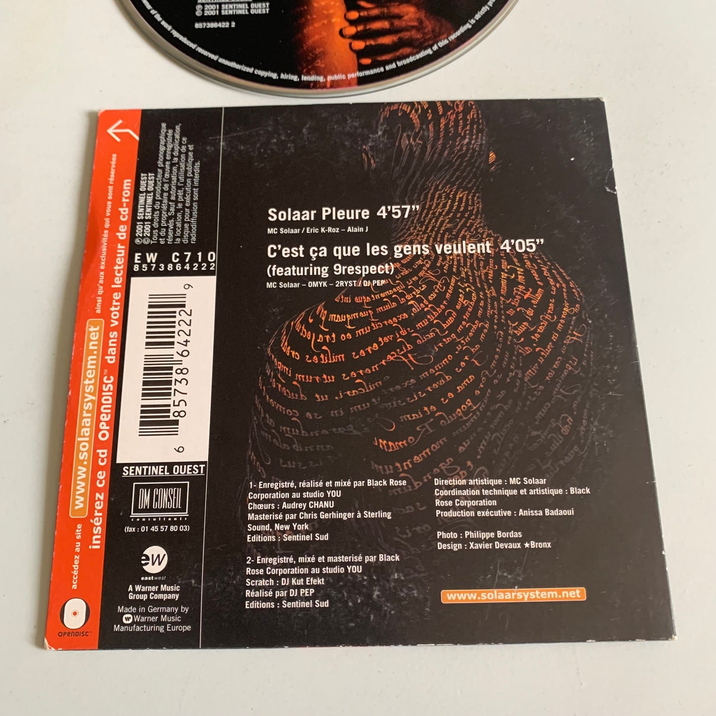 Lot CD Single- Mc Solaar - Solaar Pleure - Inch’Allah - Les temps Changent - Ganster Moderne - Occasion
