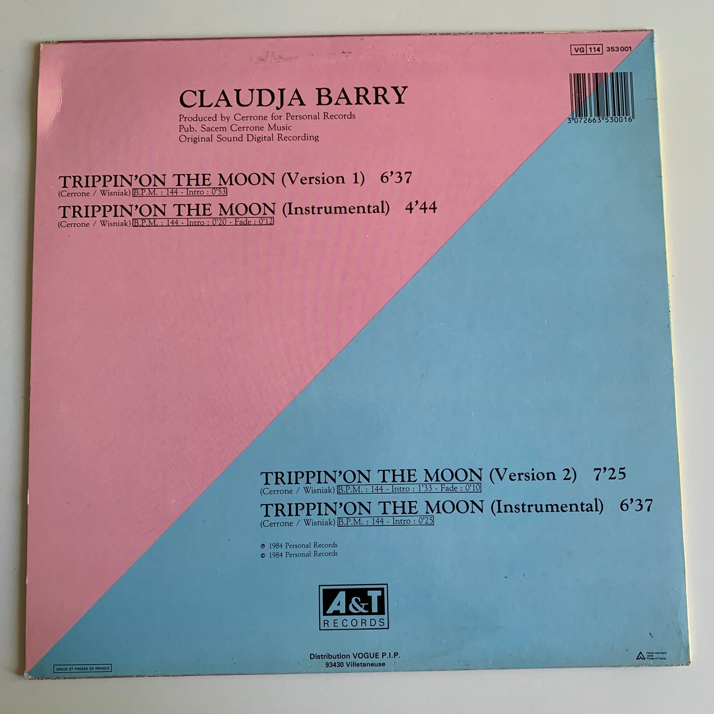 Claudja Barry - Tripping On The Moon - Single 1984 Occasion